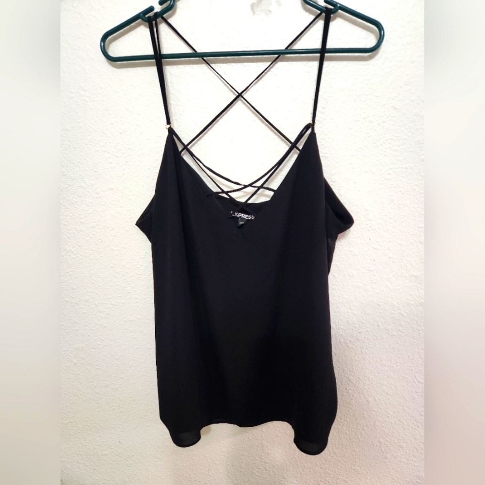 Express Strappy Black Tank Top
